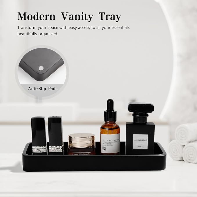 Bathroom Accessories Set, Soap Dispenser, Toothbrush Holder, Qtip Holder Set - Image 5
