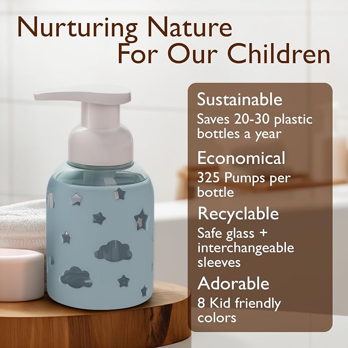 SoCal Suds & Company Foaming Hand Soap Dispenser Glass, Liquid Soap Pump - Image 5