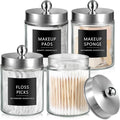 SheeChung 4-Pack Glass Qtip Holder Dispenser by SheeChung