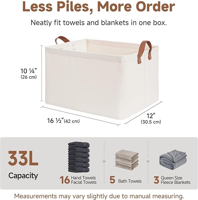 StorageWorks Fabric Storage Bins, Large Storage Baskets - Image 6