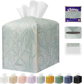 Tissue Box Holder Cover Square Tissue Cube Cover PU Leather Tissue Organizer by DecorateYourHome