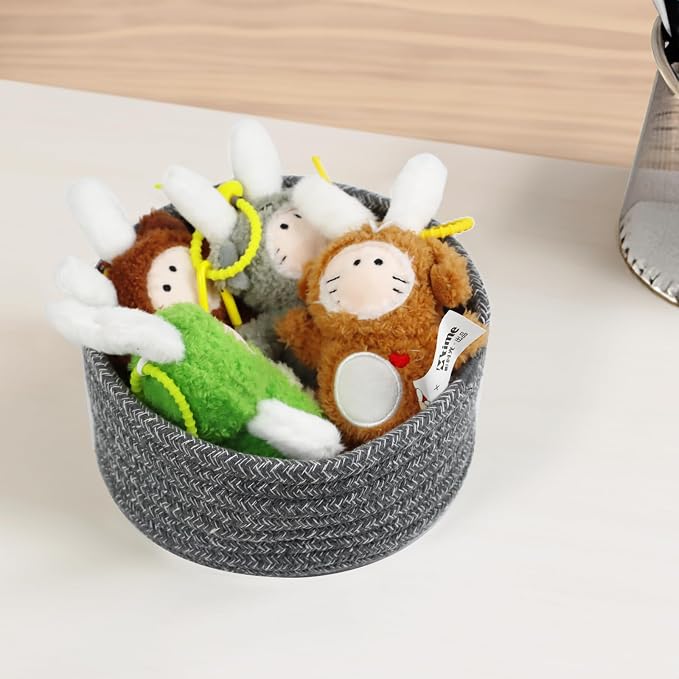 Small Basket, Rope Baskets for Gifts, Cute Mini Tiny Baskets for Organizing - Image 2