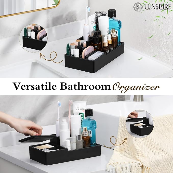 Luxspire Bathroom Counter Organizer, Marble Toothbrush Holder - Image 4