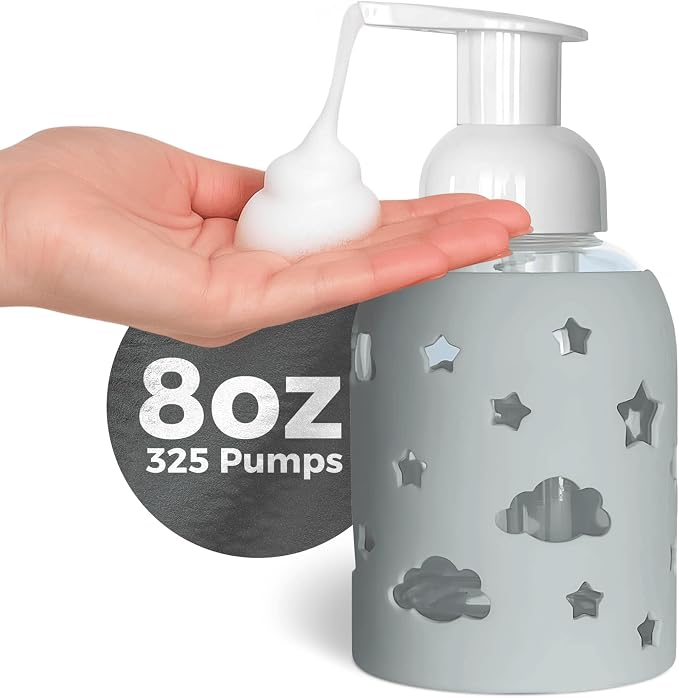 SoCal Suds & Company Foaming Hand Soap Dispenser Glass, Liquid Soap Pump by SoCalSudsCompany