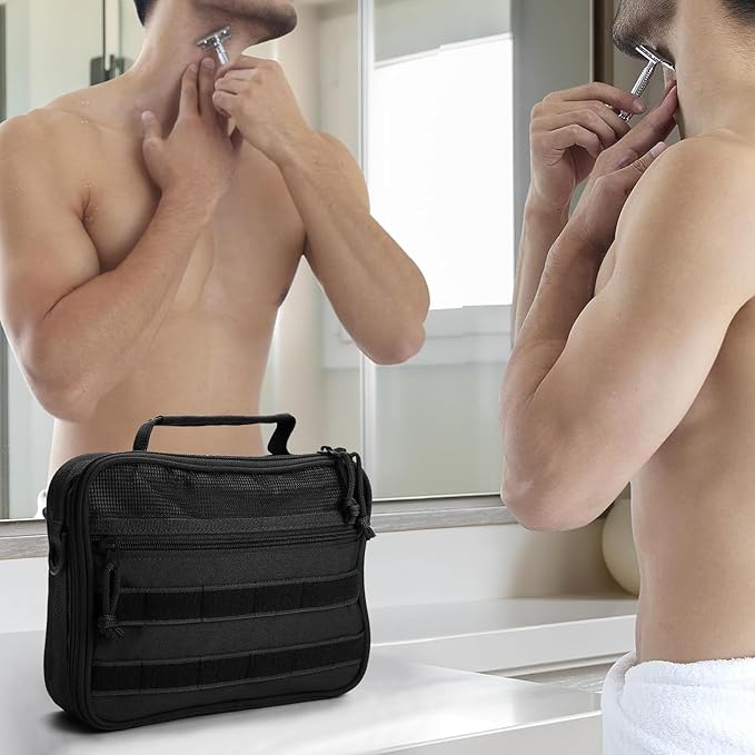 SMONT Toiletry Bag for Men Travel Toiletry Organizer Dopp Kit Travel Organizer - Image 3