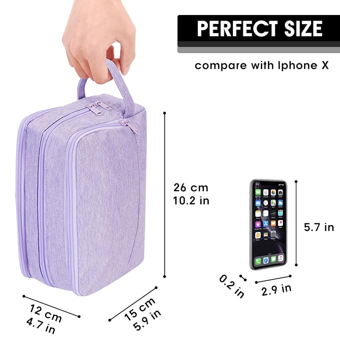 Toiletry Bag for Men Hanging Dopp Kit Water Resistant Shaving Bag Small - Image 2