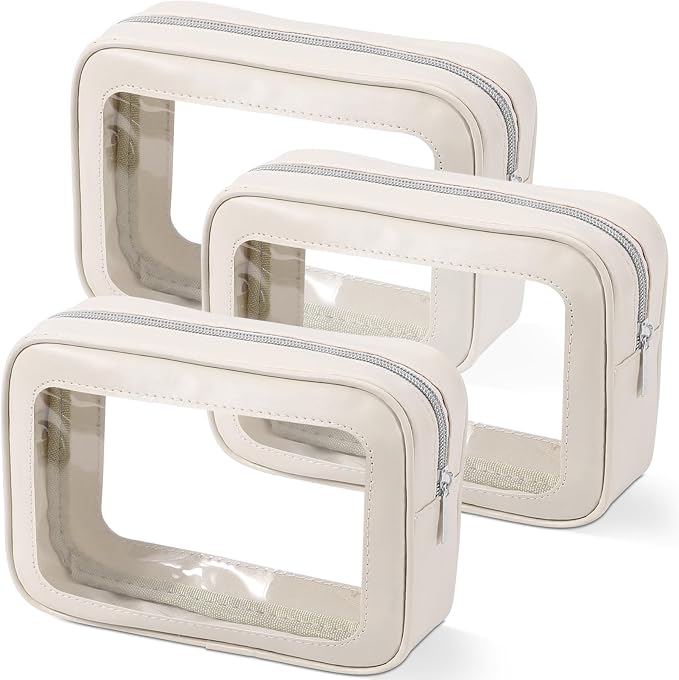 3PCS Clear Toiletry Bag, TSA Approved Travel Pouch by YOPCDJ