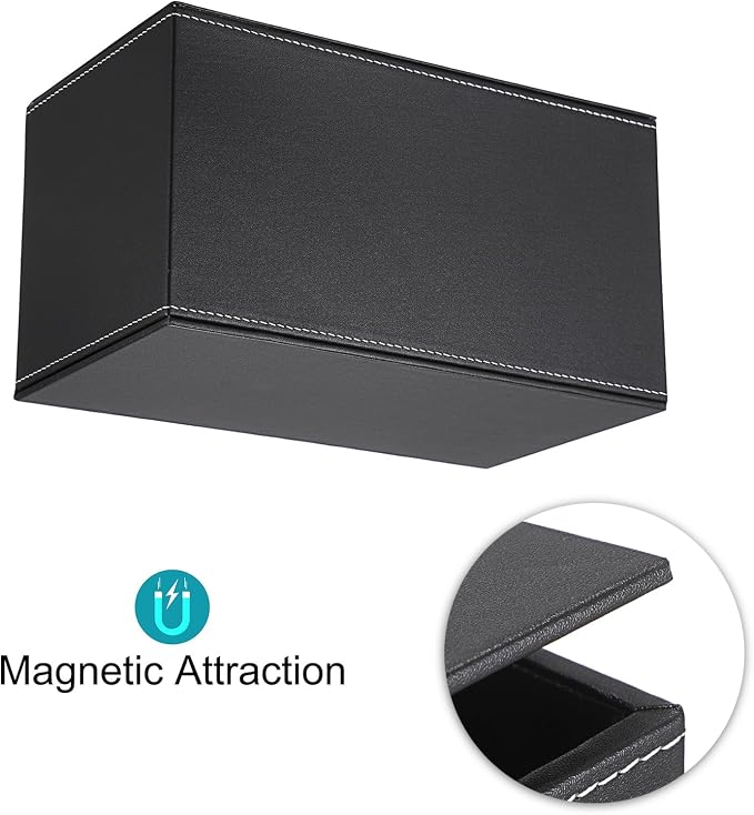 Sumnacon Tissue Box Cover Rectangle Leather Tissue Box - Image 5