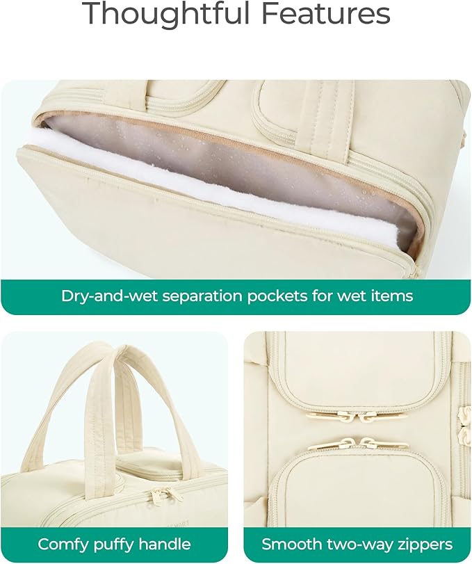 BAGSMART Travel Toiletry Bag, Puffy Large Toiletry Bag - Image 5