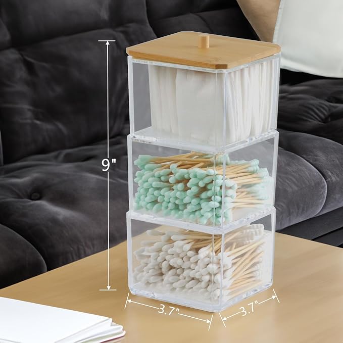 Clear Bathroom Dresser Organizer 3 Compartment - Image 2