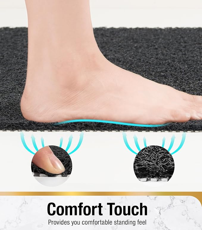 HITSLAM Square Shower Mat Non Slip, Bath Tub Mat - Image 4