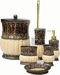 6 Pieces Pumkins Bathroom Accessories Set Including Trash Can, Toothbrush by LUANT