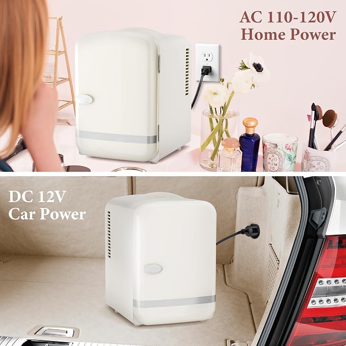 Xbeauty Retro Mini Fridge, Compact Refrigerator - Image 5