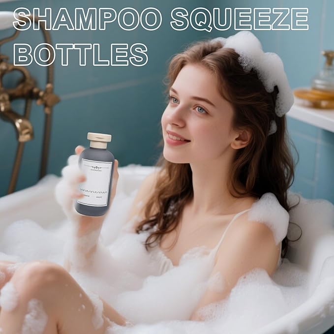 ASEVAT 6.7oz Airtight Plastic Travel Shampoo Bottles, Travel Shampoo and - Image 3