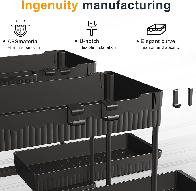 2 Pack Multi-Purpose Under Sink Organizers and Storage, 2026 Pull Out Cabinet - Image 5