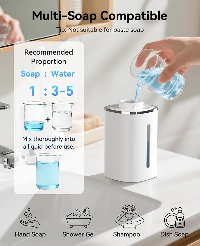 Luxspire Automatic Foaming Soap Dispenser, Touchless Foam Soap Dispenser - Image 5