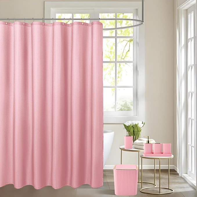 Bathroom Set with Shower Curtain and Rugs- 25PC Bathroom Accessory Set - Image 4