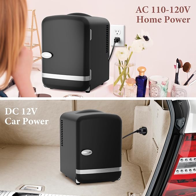 Xbeauty Retro Mini Fridge, Compact Refrigerator - Image 5