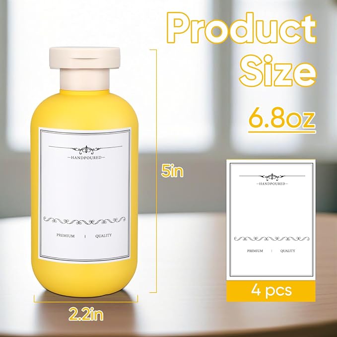 3 PACK Travel Shampoo Bottle, Empty Plastic Squeeze Bottles 6.8oz - Image 3
