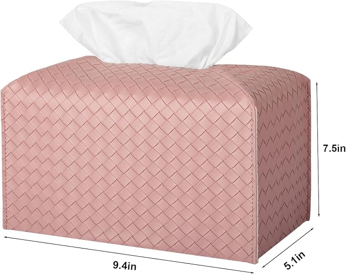Tissue Box Cover PU Leather Tissue Holder Square Facial Tissue Case Facial - Image 4