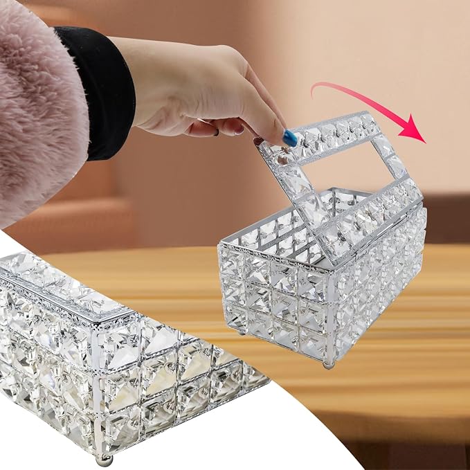 Geesatis Tissue Box Cover, Rectangle Tissue Box Holder, Rectangular Napkin - Image 8