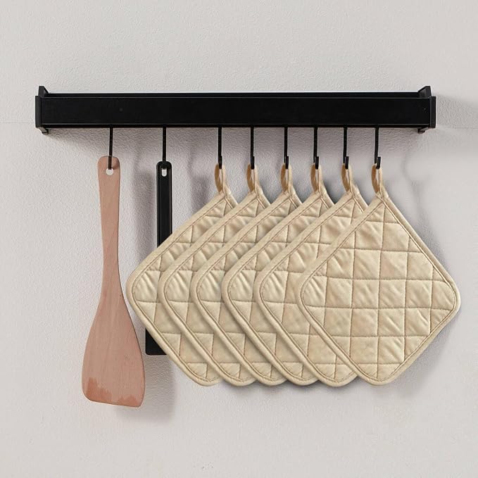 Kitchen Pot Holders Set Heat Resistant Pure Cotton Potholders Kit Trivets Large - Image 4