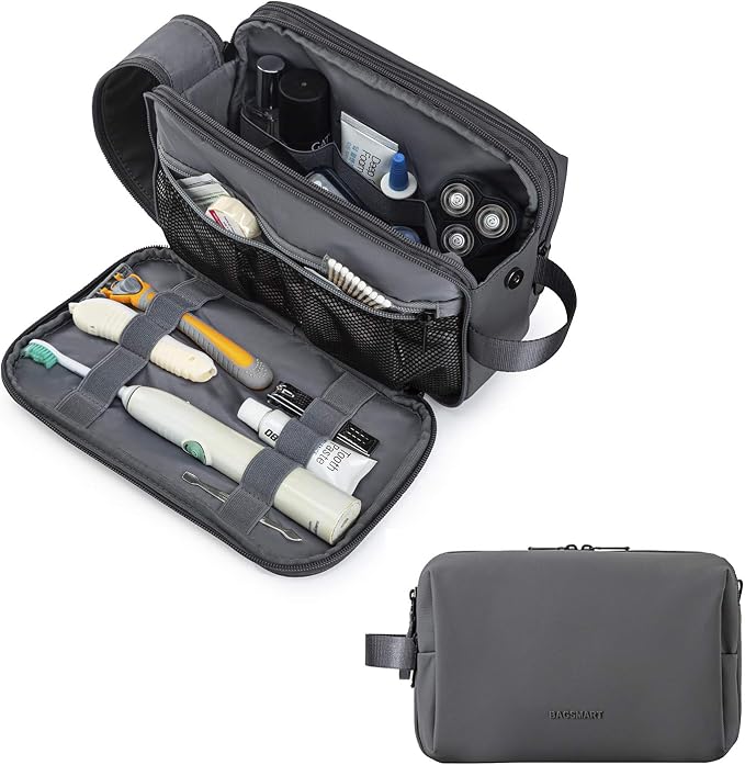 BAGSMART Toiletry Bag for Men, Travel Toiletry Organizer Dopp Kit by BAGSMART