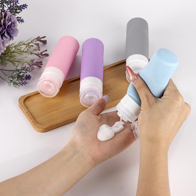 Tbestmax 12 Pack Travel Toiletry Bottles - 3oz Leakproof Silicone Containers - Image 6