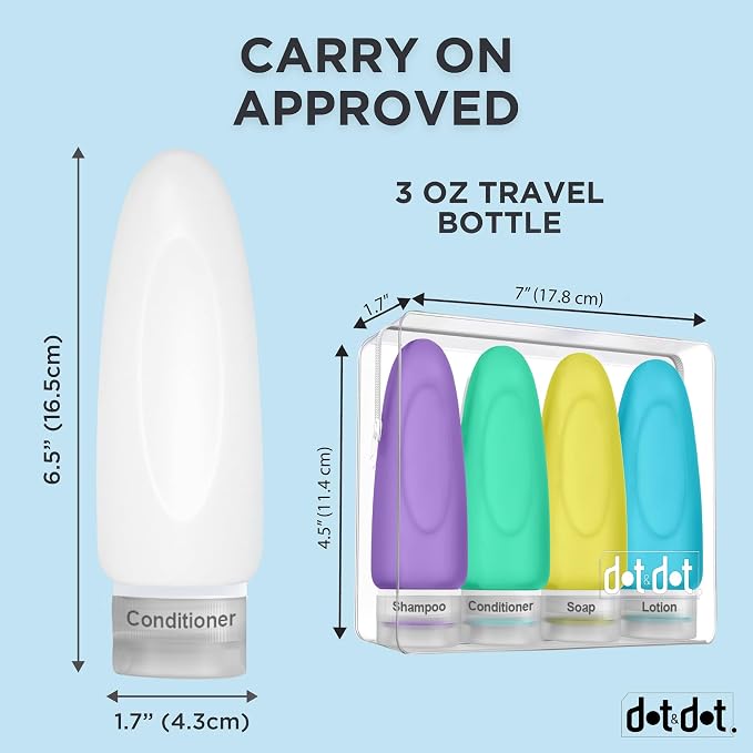 Dot&Dot Leak Proof TSA Approved Travel Bottles - Image 4
