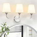 Bathroom Vanity Light, Brushed Nickel Bathroom Light Fixtures, 3-Light Lighting by Kvhiiw