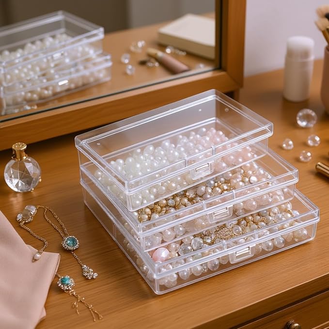 12 Pack Rectangular Clear Plastic Storage Containers Box - Image 6