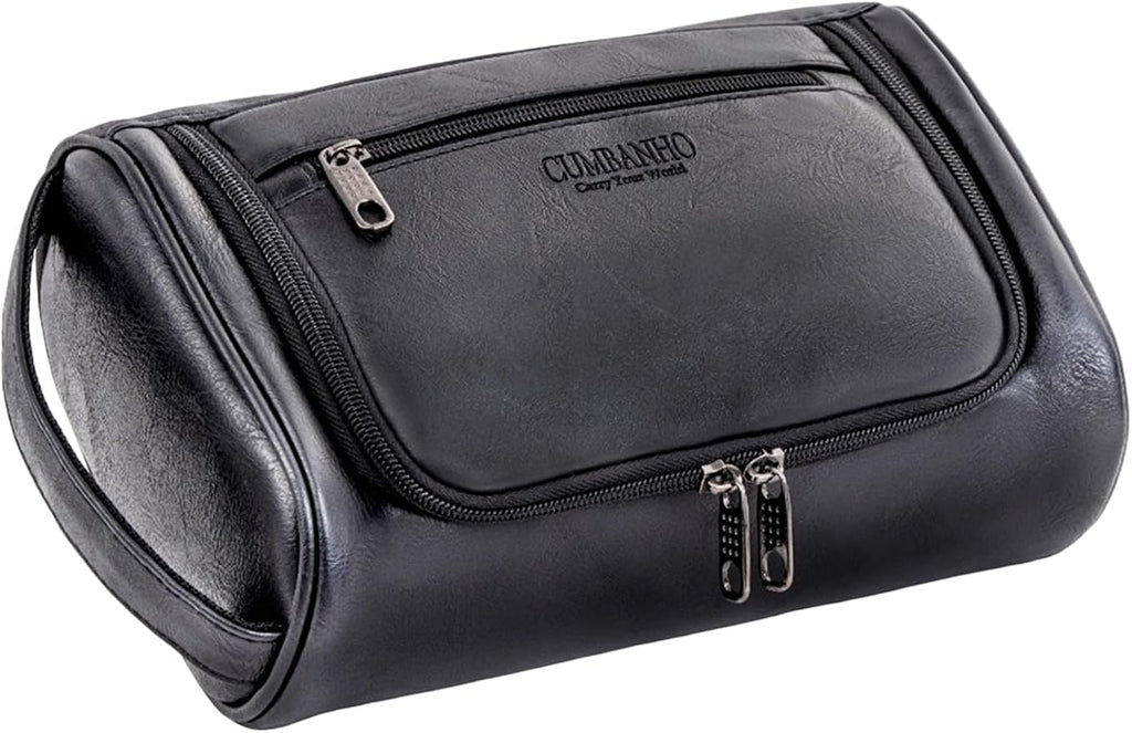Mens Toiletry Bag, Compact Dopp Kit by CUMBANHO