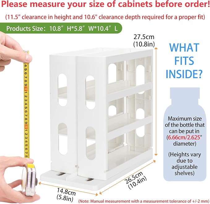 Medicine Organizer 2 Three-Decker Shelves Cabinet Storage Rack Organizer - Image 2