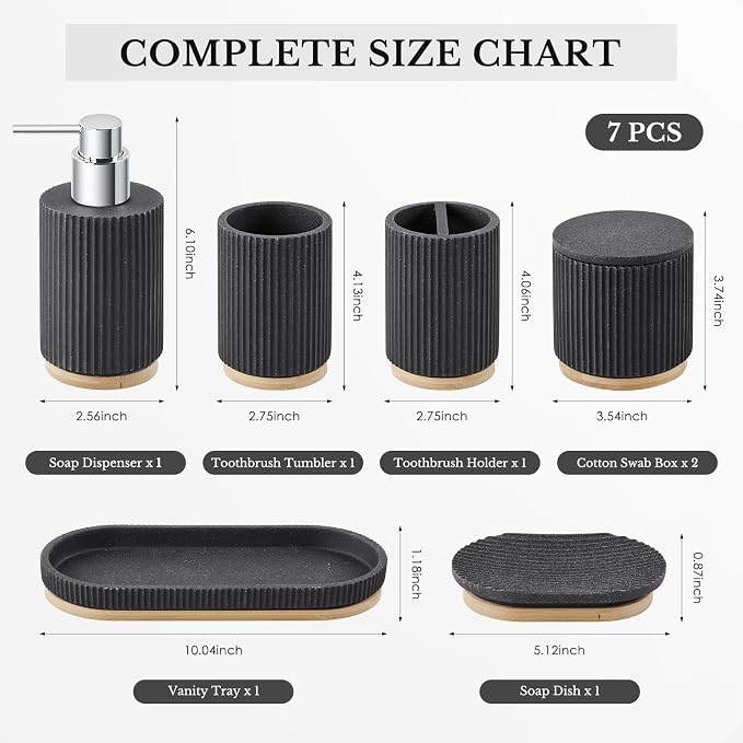 7PCS Bathroom Accessories Set, - Image 7