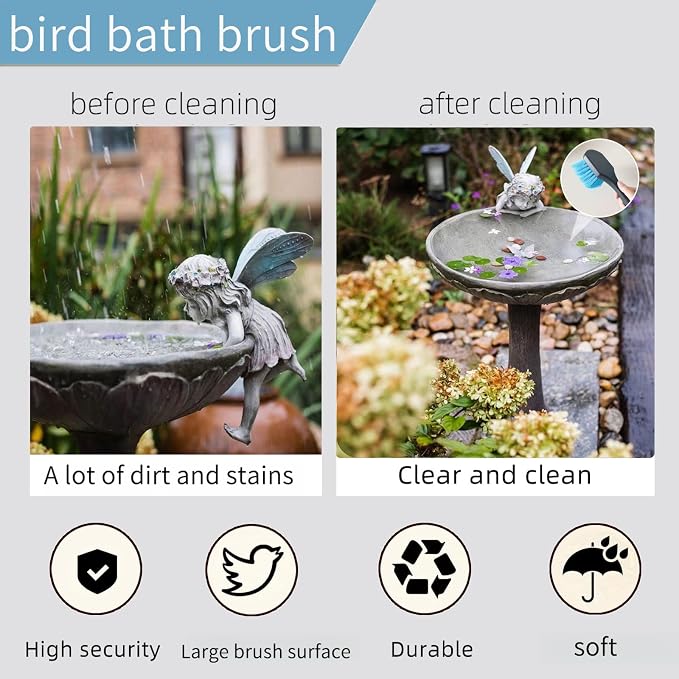 2 Pcs Bird Bath Brushes，Bathtub Cleaning Brush，Hummingbird Feeder Cleaning - Image 5