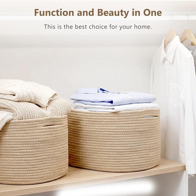 Cotton Rope Storage Basket, Woven Basket - Image 7