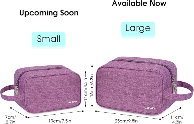 Narwey Travel Toiletry Bag for Women Traveling Dopp Kit Men Travel Bag for - Image 4
