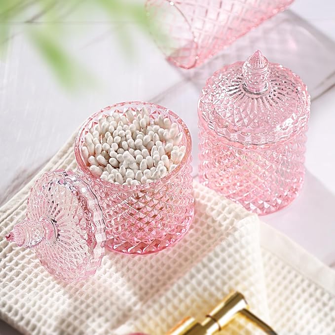 Pink Bathroom Accessories Set, 4 Pack Pink Bathroom Decor Accessory Sets - Image 4