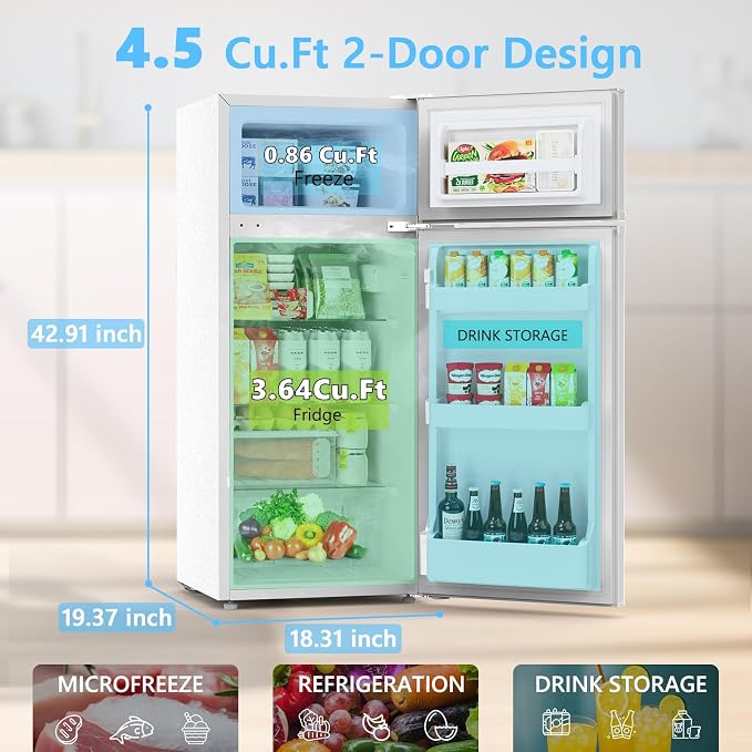 COWSAR 4.5 Cu.Ft Dorm Fridge - Image 2