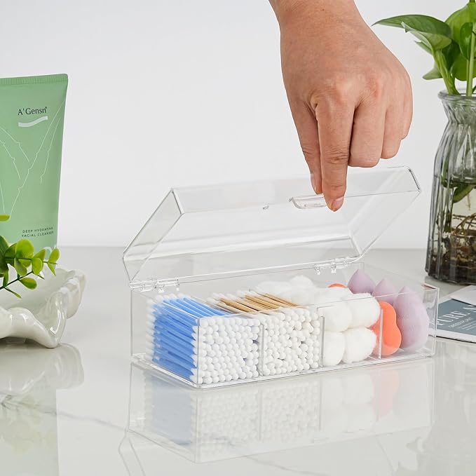Clear Acrylic Qtip Holder Dispenser - Image 7