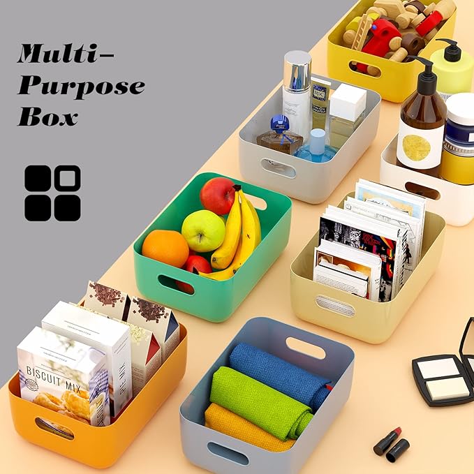 OWill 7-Pack Plastic Storage B-ins 4.2L, Small Organizer Bins - Image 6