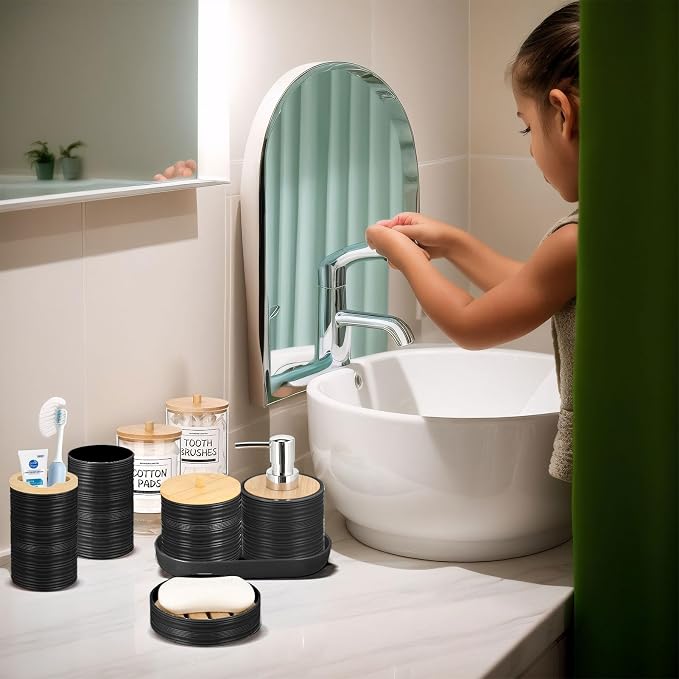 IMAVO Bathroom Accessory Set-11Pcs Black Bathroom Accessories Set - Image 5