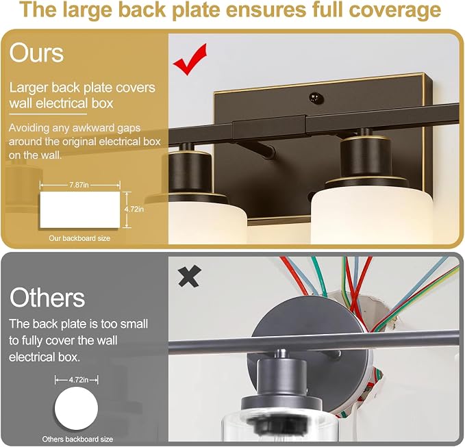 4-Light Bathroom Light Fixtures, Modern Bathroom Wall Lamp - Image 5