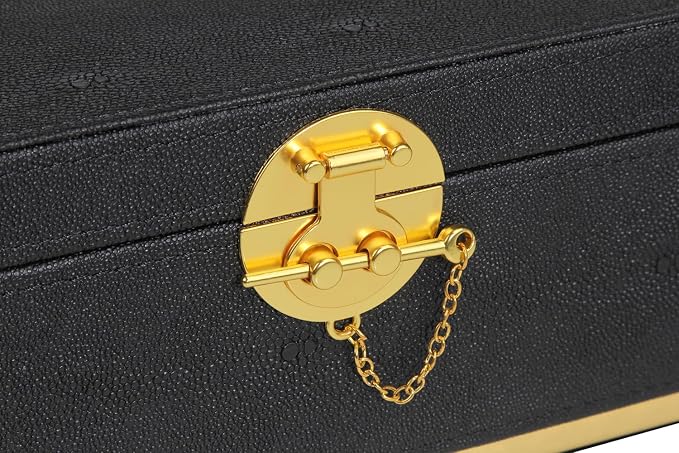 HofferRuffer Elegant Faux Leather Decorative Box, Storage Jewelry Box Organizer - Image 6