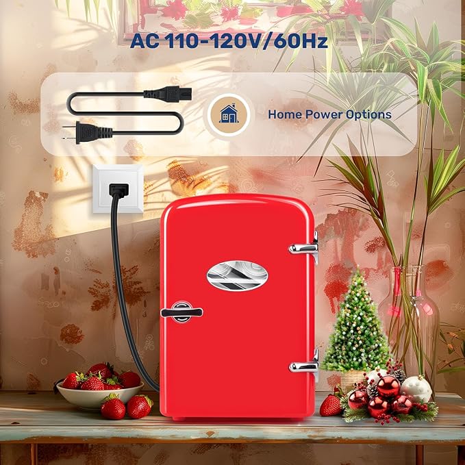 HealSmart 4L Mini Fridge with Observation Window, 6 Can Capacity, Freon-Free - Image 5