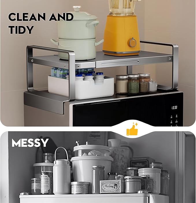 Adjustable Refrigerator or Washer Top Storage Rack - Image 3