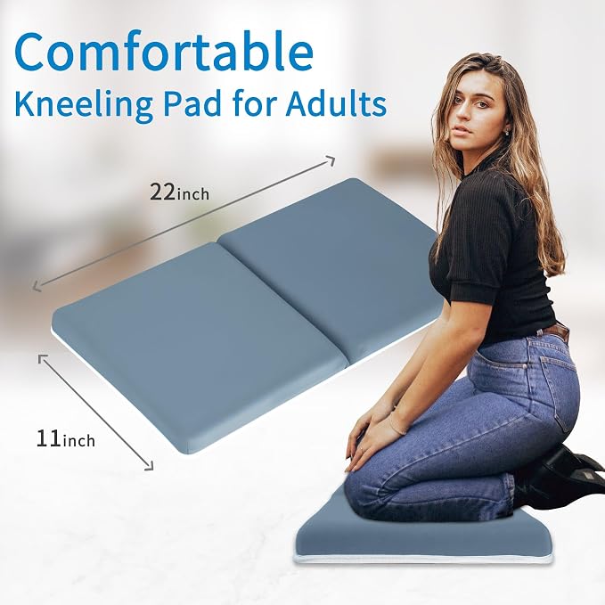 JJGoo Bath Kneeler with Elbow Rest Pad Set, 1.5 inch Kneeling Pad Mat - Image 2