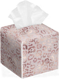 Pink Leopard Tissue Box Cover Leather Tissue Box Holder Square Facial Paper by Unknown