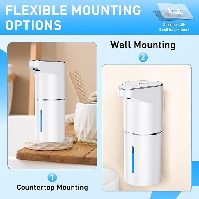 Automatic Soap Dispenser, Touchless Hand Wall Mount Rechargeable 3 Gear - Image 7