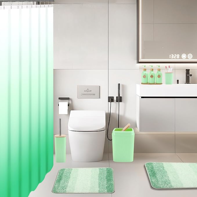 32PCS Green Bathroom Accessories Set - Image 6